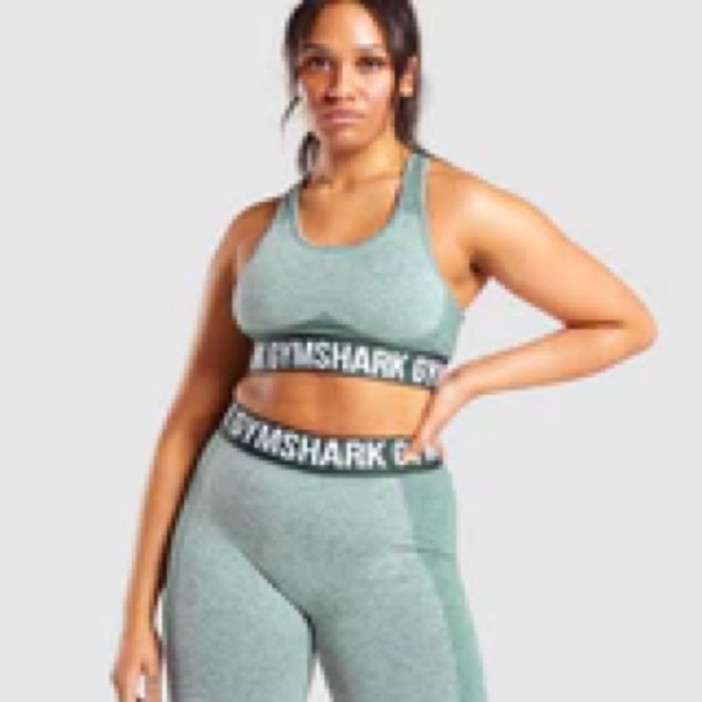 Gymshark Flex Sports Bra Dark Green Marl